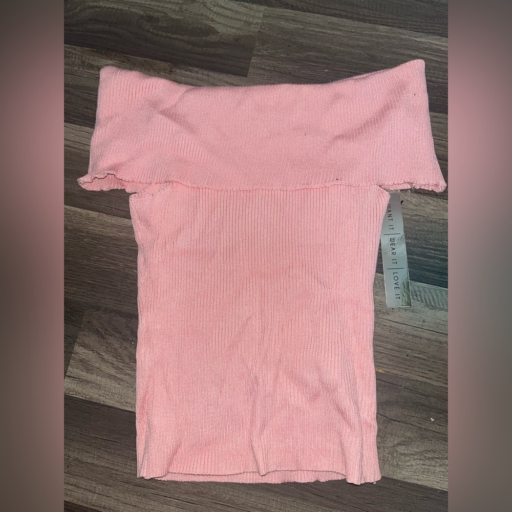 Pink off the shoulder top